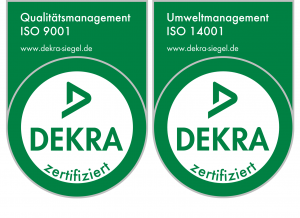 DEKRA Zertifizierungen: ISO 9001 + 14001