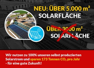Solarfläche erweitert: Jetzt mehr als 5.000 m²